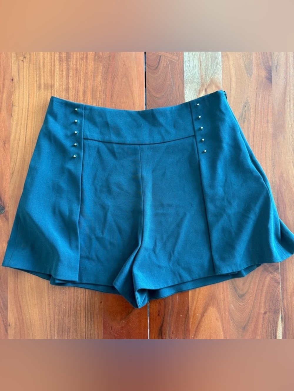 Derek Lam Teal High Waist Women's Shorts